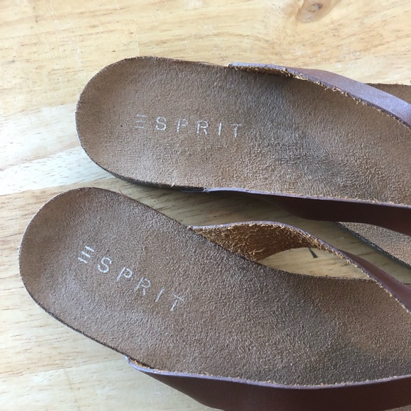 Esprit Vegan Leather and Cork Thong Sandals - Picture 2 of 4